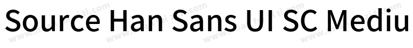 Source Han Sans UI SC Medium字体转换